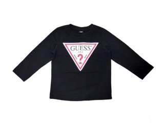 <img class='new_mark_img1' src='//img.shop-pro.jp/img/new/icons50.gif' style='border:none;display:inline;margin:0px;padding:0px;width:auto;' />GUESS KIDS KIDS TRAIANGLE  LONG SLEEVE T-SHIRT -BLACK-