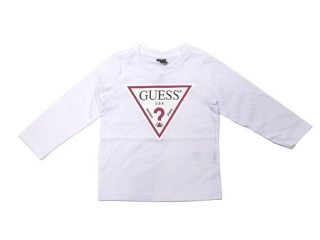 <img class='new_mark_img1' src='//img.shop-pro.jp/img/new/icons50.gif' style='border:none;display:inline;margin:0px;padding:0px;width:auto;' />GUESS KIDS KIDS TRAIANGLE  LONG SLEEVE T-SHIRT -WHITE-